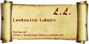 Levkovics Laborc névjegykártya